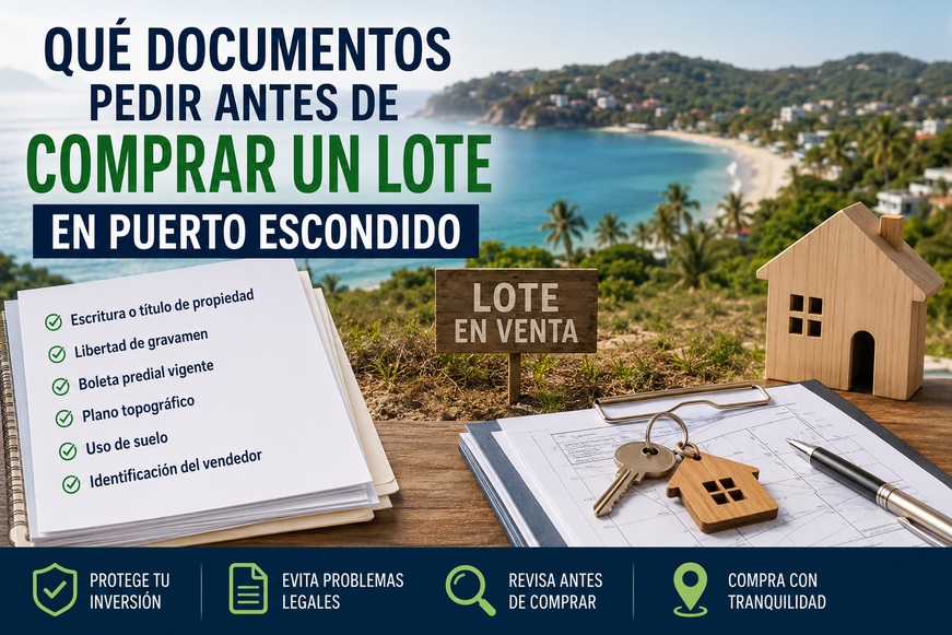 Qué documentos pedir antes de comprar un lote en Puerto Escondido