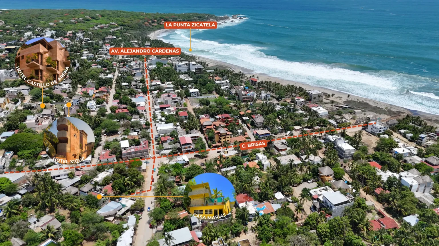 CASA MARÍAS EN PUNTA ZICATELA, OAXACA