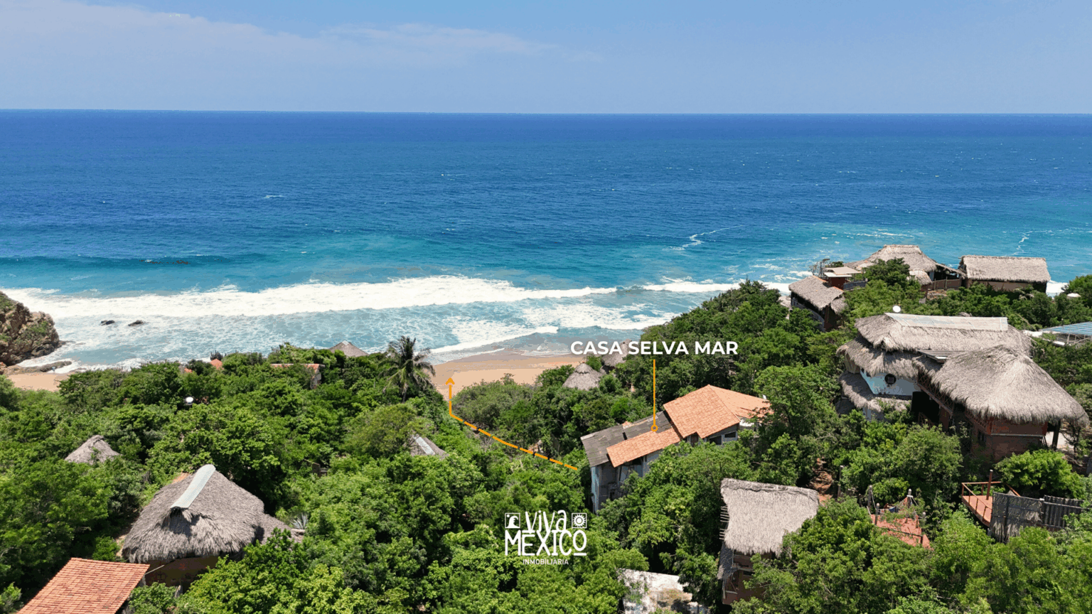 CASA SELVA MAR con vista y acceso a Playa San Agustinillo, Pochutla, Oaxaca 2