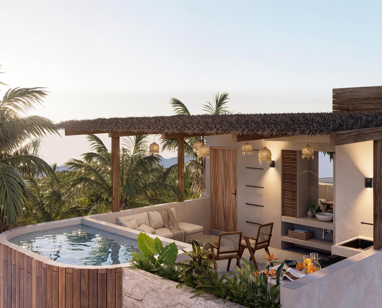 Aldea Biaani — Townhouse Premium con Alberca Privada | Punta Zicatela, Puerto Escondido 5