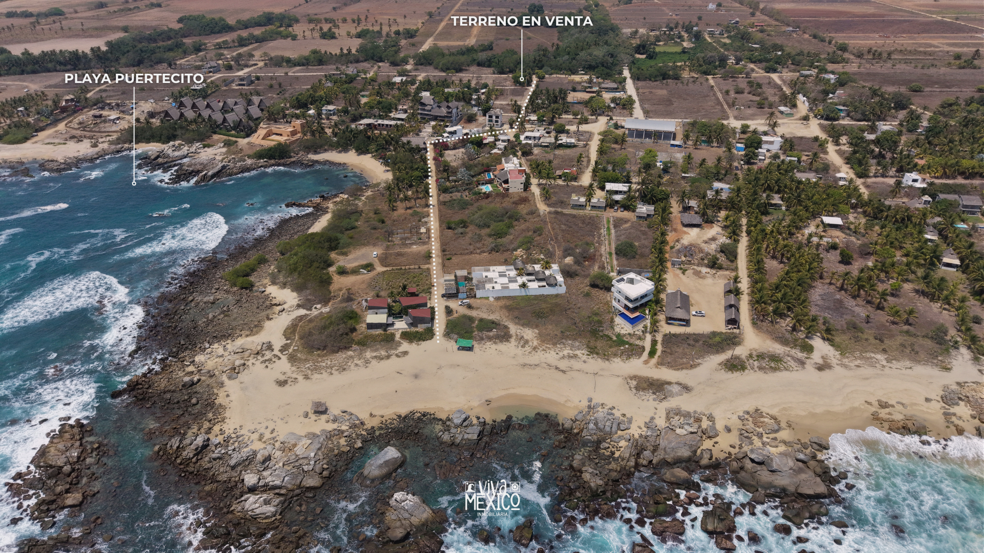 Land near the Sea at El Puertecito Beach – Puerto Escondido, Oaxaca