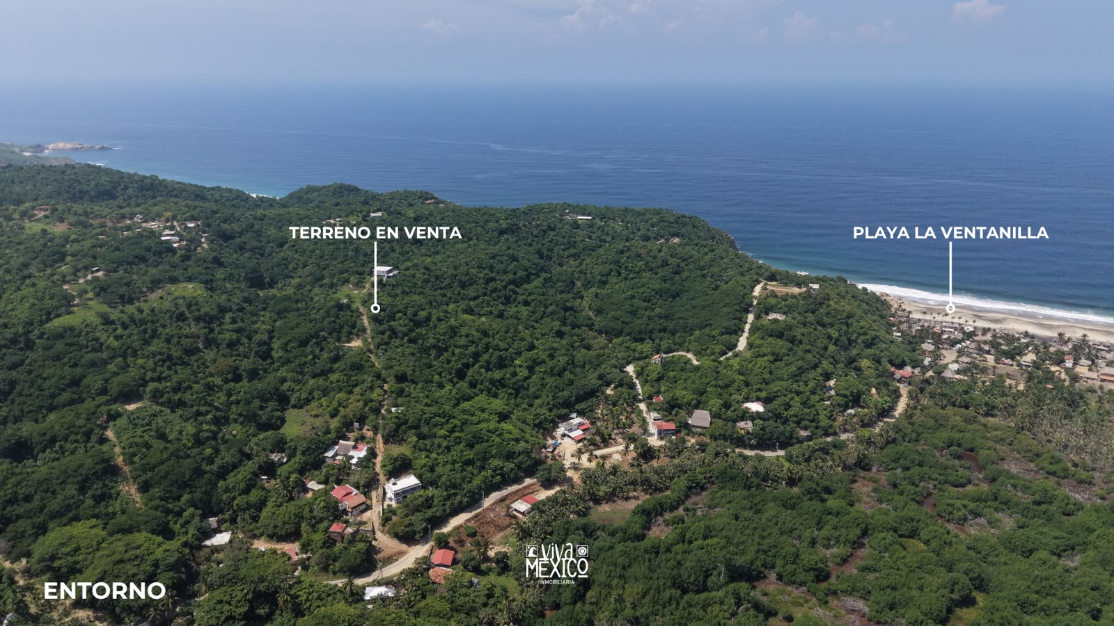 Terreno en venta en La Ventanilla, Santa María Tonameca – Oaxaca | 1,500 m² con vista al mar