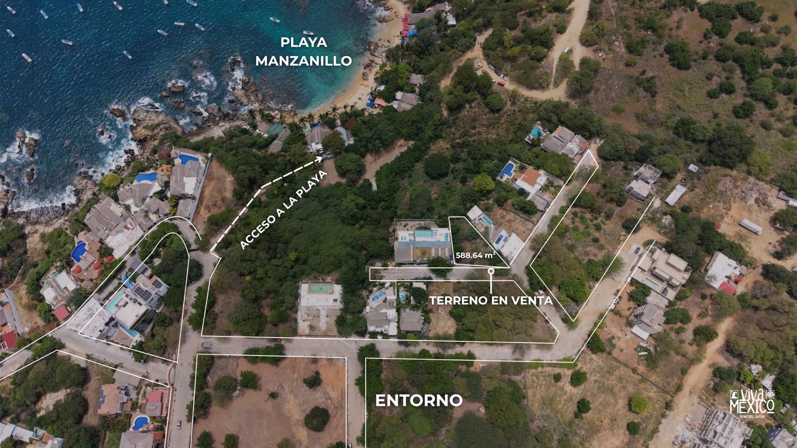 Terreno Residencial en Manzanillo Reef – Puerto Escondido, Oaxaca | 588.64 m² con Vista al Mar