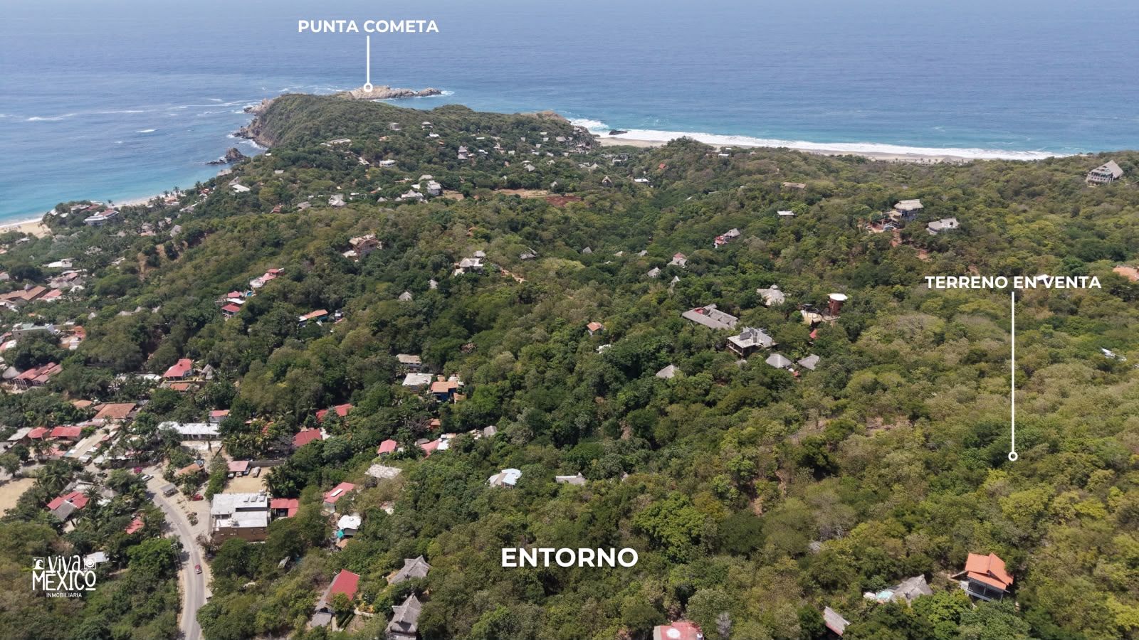 Terreno en Venta en Mazunte, Oaxaca con 2,613.267 m² y Vista al Mar 1