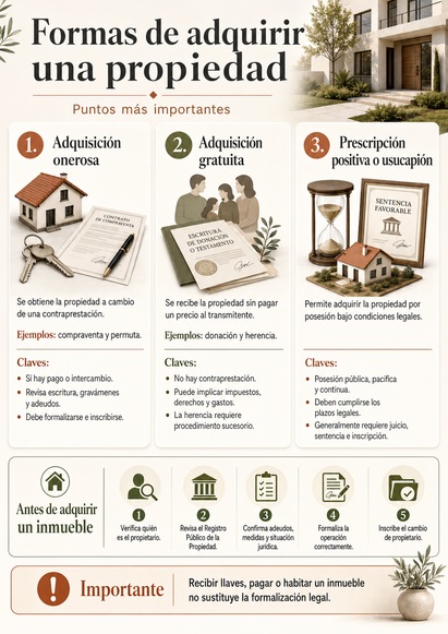 Formas de adquitir una propiedad en Mexico