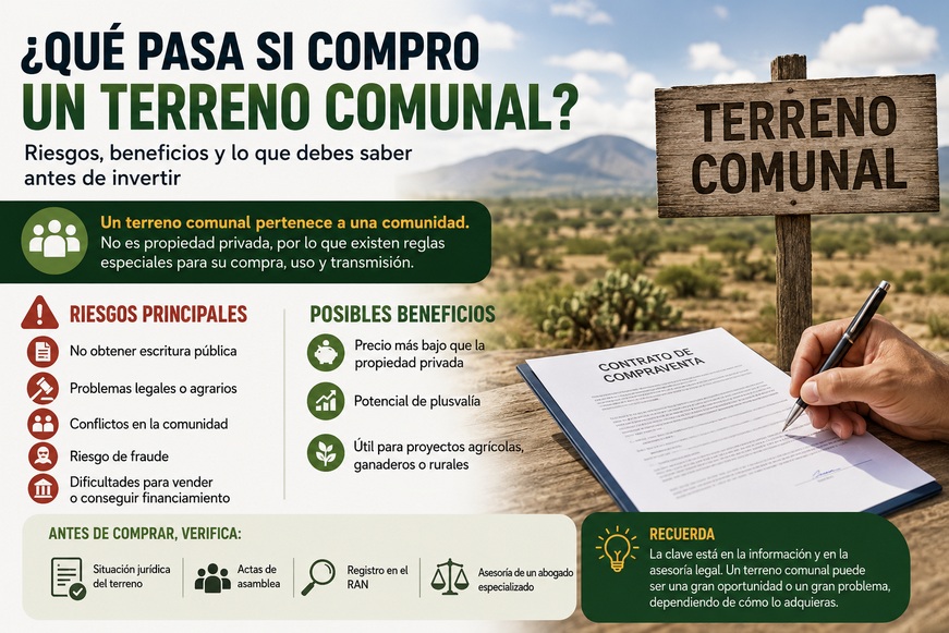 ¿Qué pasa si compro un terreno comunal?